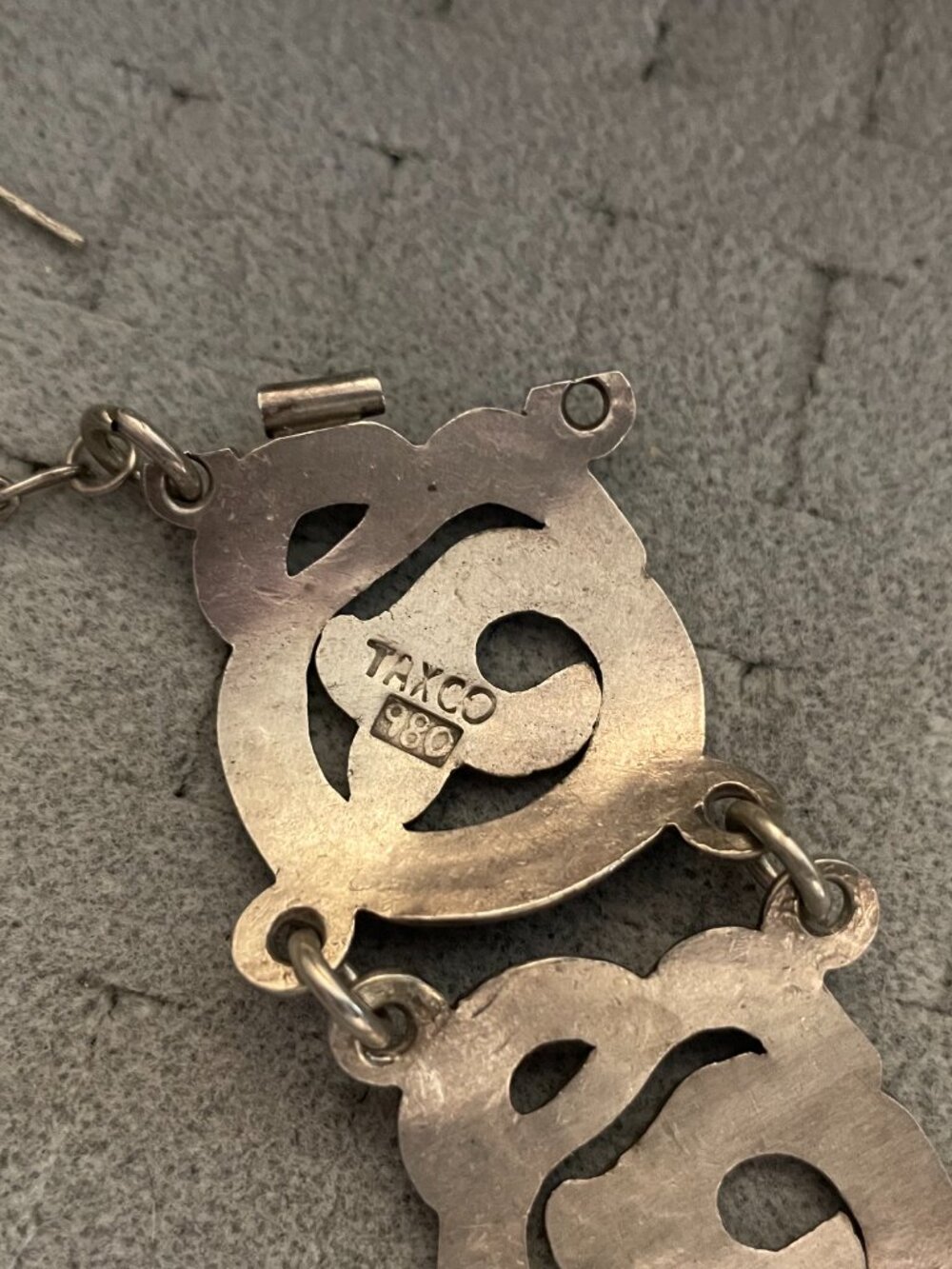 Vintage Sterling Silver Bracelet Taxco 980 62 grams RARE 7" 1930-40s 98% Silver - Picture 5 of 13